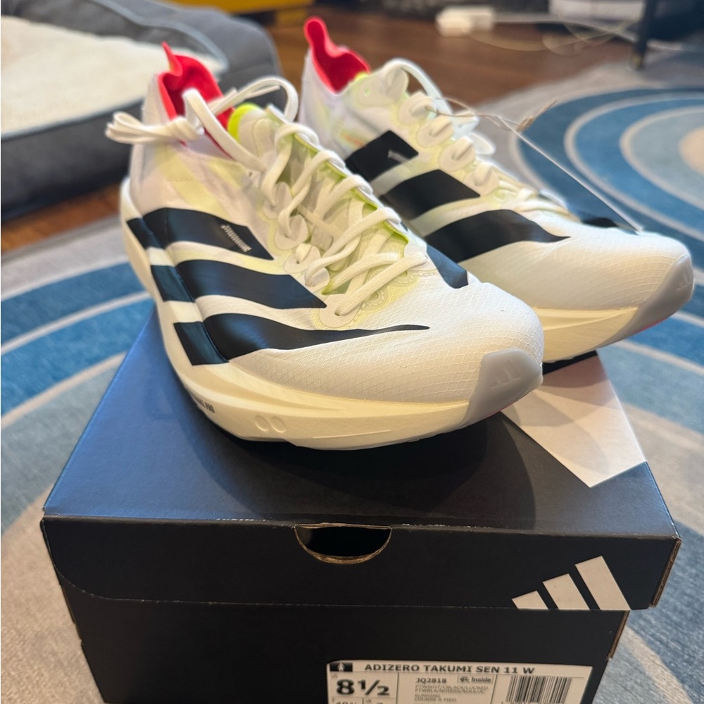 Adidas Adizero Takumi Sen White Black Red Shoes
